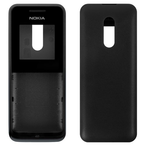 Корпус для Nokia 105, High Copy, чорний, передня і задня панель