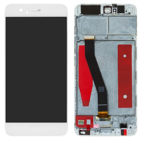 Дисплей для Huawei P10, белый, с рамкой, Original PRC , VTR L29 VTR L09