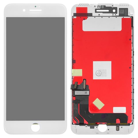 Дисплей для Apple iPhone 7 Plus, белый, с рамкой, High Copy