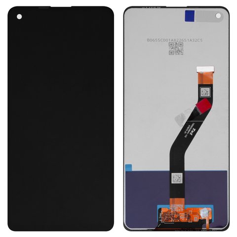 Дисплей для Samsung A215 Galaxy A21, чорний, без рамки, Оригінал переклеєне скло 