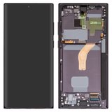 Дисплей для Samsung S908B Galaxy S22 Ultra 5G, чорний, з рамкою, Original (PRC)