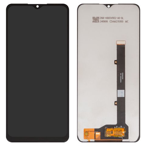 Дисплей для ZTE Blade A52, Blade A72 5G, чорний, без рамки, High Copy, HX65V002 A0