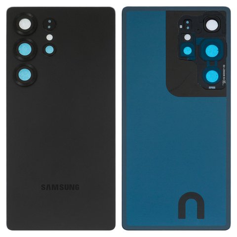 Задняя панель корпуса для Samsung S938 Galaxy S25 Ultra, черная, со стеклом камеры, с компонентами, Original PRC , titanium black