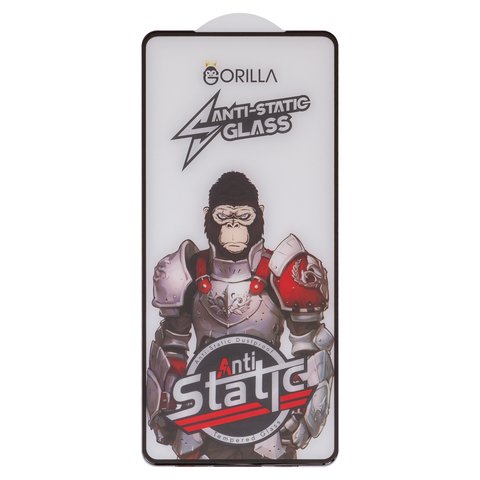 Защитное стекло для Samsung A515 Galaxy A51, A515F DS Galaxy A51, A525 Galaxy A52, A526 Galaxy A52 5G, A536 Galaxy A53 5G, совместимо с чехлом, Full Glue, Anti Static, черный, cлой клея нанесен по всей поверхности, gorilla