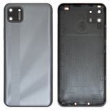 Задняя панель корпуса для Realme C11, серая, со стеклом камеры