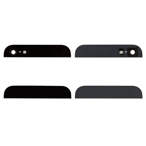 Top + Bottom Housing Panel compatible with Apple iPhone 5, black 