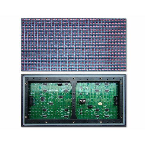 Módulo LED publicitario P10 1W 320 × 160 mm, 32 × 16 puntos, IP65, 6500 nt 
