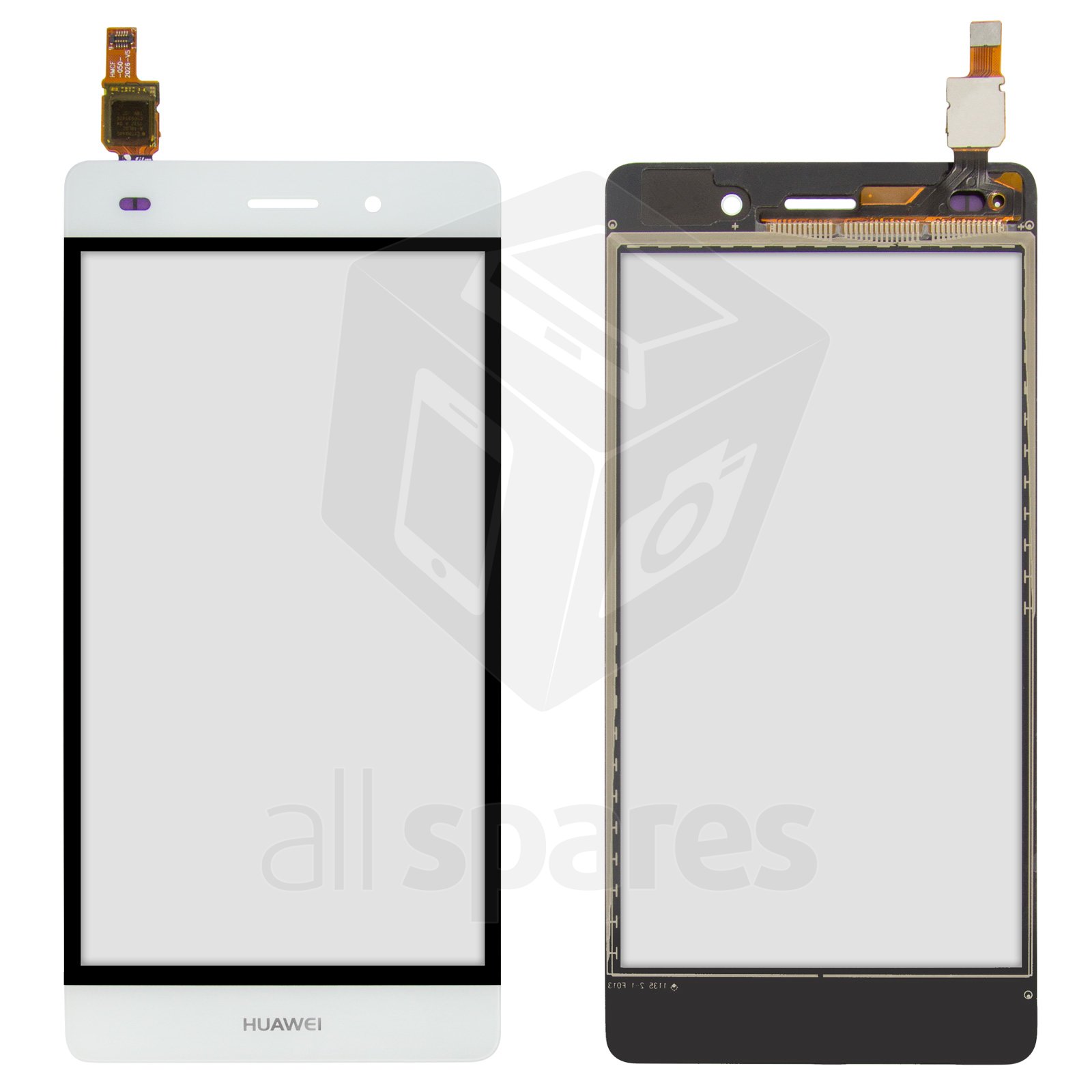 Huawei Ascend p8 Lite ale-l21 completo pantalla LCD blanco con marco 