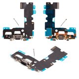 Шлейф для iPhone 7, коннектора наушников, коннектора зарядки, черный, с компонентами, HC