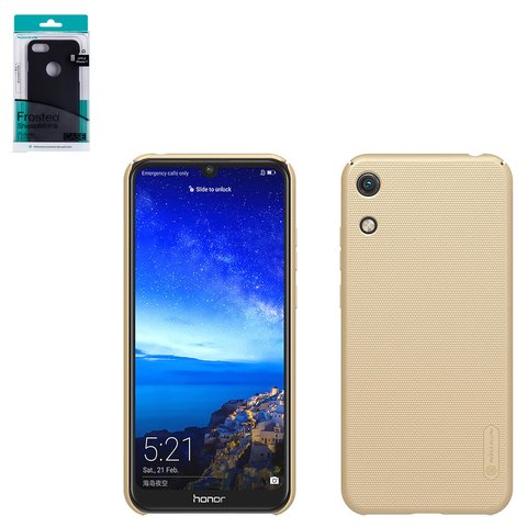 Case Nillkin Super Frosted Shield compatible with Huawei Honor Play 8a, golden, with support, matt, plastic  #6902048172609