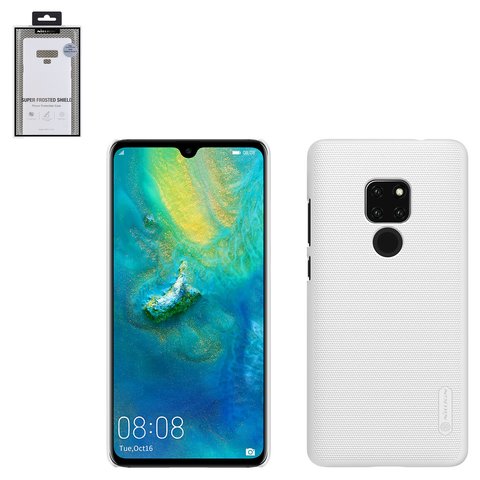 Case Nillkin Super Frosted Shield compatible with Huawei Mate 20, white, with support, matt, plastic  #6902048166981
