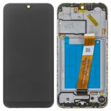 Pantalla LCD puede usarse con Samsung A015 Galaxy A01, A015F Galaxy A01, negro, con marco, Original (PRC), con conector angosto