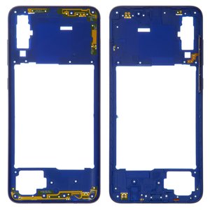 Housing Middle Part compatible with Samsung A705 Galaxy A70, dark blue 