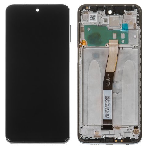 LCD compatible with Xiaomi Redmi Note 9 Pro, Redmi Note 9S, gray, with frame, Original PRC , M2003J6B2G, M2003J6A1G 