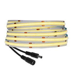 Tira de luces LED COB 480 diodos LED, luz blanca fría, 6000K, DC 12V, 5 m 