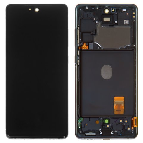 Pantalla LCD puede usarse con Samsung G781 Galaxy S20 FE 5G, azul, con marco, Original, empaque industrial, cloud navy, #GH82 24214A GH82 24215A