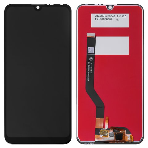 LCD compatible with Huawei Y7 2019 , black, without logo, without frame, High Copy, DUB LX1 