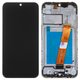 LCD compatible with Samsung A015 Galaxy A01, A015F Galaxy A01, (black, with frame, original (change glass) , with narrow connector)