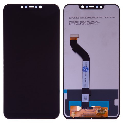 LCD compatible with Xiaomi Pocophone F1, black, without frame, Copy, M1805E10A 