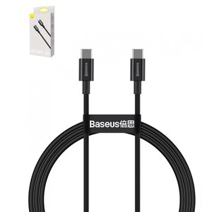USB кабель Baseus Superior, 2xUSB тип C, 100 см, 100 Вт, черный, силиконовый, #CATYS B01