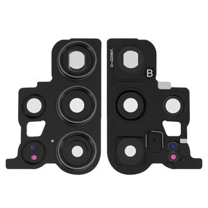 Camera Lens compatible with Samsung S918 Galaxy S23 Ultra, black, with frames 
