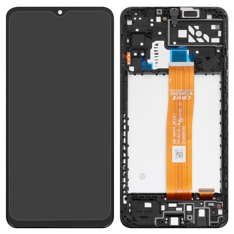 Pantalla LCD puede usarse con Samsung A047 Galaxy A04s, negro, con marco, Original PRC , A047F_REV0.1, original glass