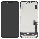 Pantalla LCD puede usarse con iPhone 14 Plus, negro, con marco, Original (PRC), NEW