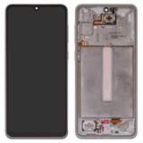 LCD compatible with Samsung A336 Galaxy A33 5G, (white, with frame, Original (PRC))