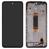 LCD compatible with Xiaomi Poco M6 Pro 5G, Redmi 12, Redmi 12 5G, (black, with frame, Original (PRC))