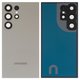 Housing Back Cover compatible with Samsung S928 Galaxy S24 Ultra, (gray, with camera lens, titanium gray)