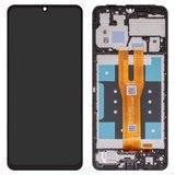 Pantalla LCD puede usarse con Samsung A065 Galaxy A06, negro, con marco, Original (PRC)
