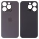 Housing Back Cover compatible with iPhone 14 Pro, (black, no need to remove the camera glass, Original (PRC), big hole)