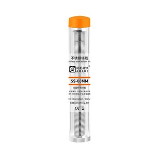 Solder Amaoe SS 08MM, 0,8 mm, 2.8 m, for stainless steel, for soldering nickel plates of batteries 