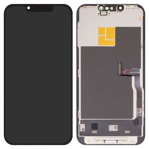 LCD compatible with iPhone 13 Pro, black, with frame, HC, without error, OLED , DD OLED OEM soft, 120Hz, diagnosable 