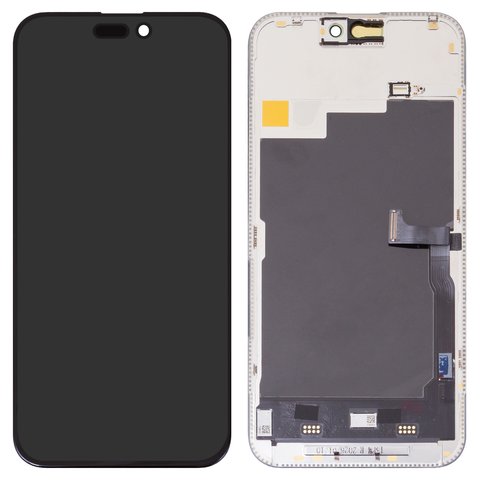 Pantalla LCD JCID puede usarse con iPhone 15 Pro Max, negro, con marco, HC, sin error, OLED  soft, Diagnosable, 120Hz