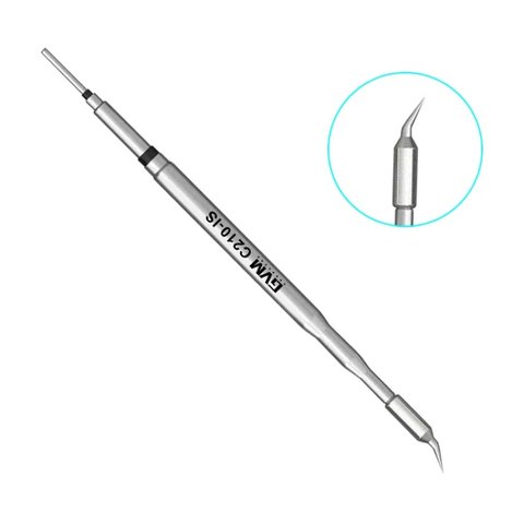 Soldering Iron Tip GVM C210 IS, with a bend 