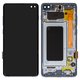 LCD compatible with Samsung G975 Galaxy S10 Plus, (dark blue, with frame, Original, service pack, prism blue) #GH82-18849C/GH82-18834C