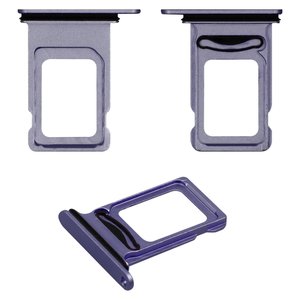 Держатель SIM карты для iPhone 11, фиолетовый, double SIM