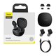 Headphone Baseus WM01, (wireless, vacuum, black, with charging case) #NGTW240001/NGWM01-01