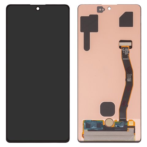 LCD compatible with Samsung G770 Galaxy S10 Lite, black, without frame, High Copy, OLED