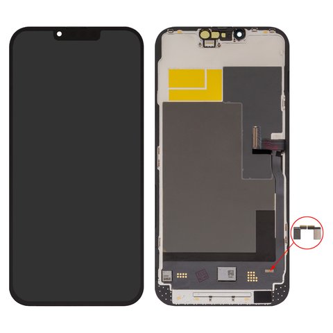 LCD compatible with iPhone 13 Pro Max, black, with frame, HC, without IC, OLED  