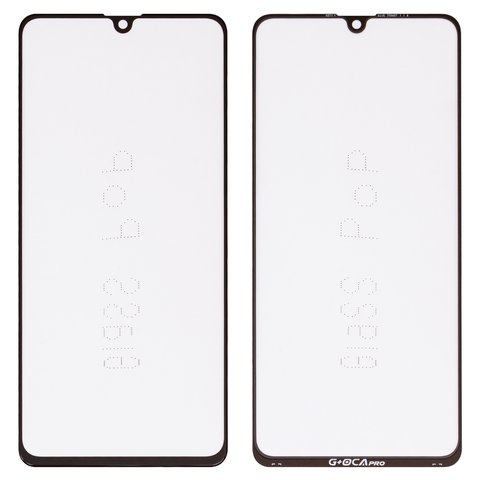Housing Glass G+OCA PRO compatible with Samsung A415 Galaxy A41, with OCA film, black 