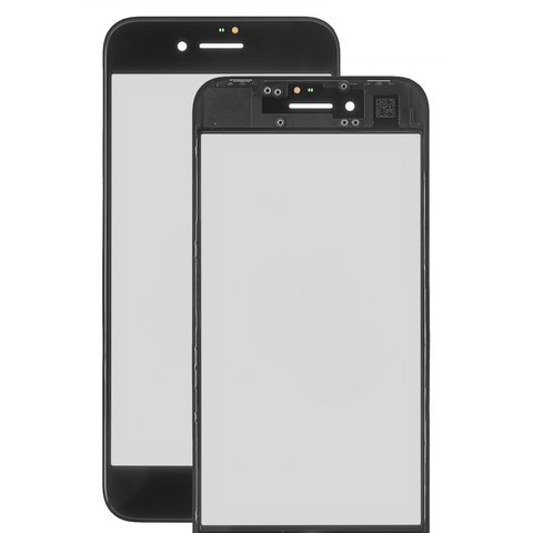 Vidrio de carcasa puede usarse con Apple iPhone 8, con marcos, negro