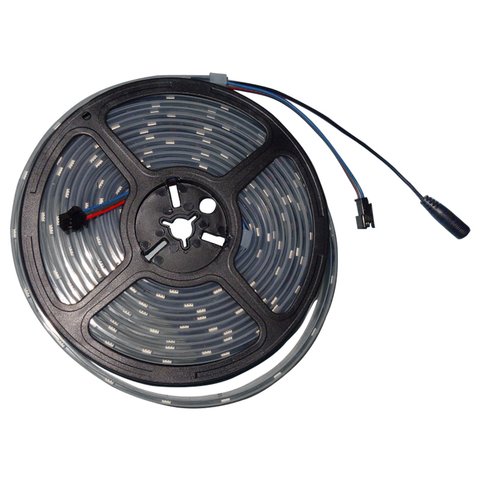 Tira de luces LED RGB SMD5050, WS2813 con controles, negra, IP67, 5 V, 30 diodos LED m, 5 m 
