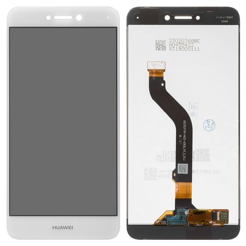 Pantalla LCD puede usarse con Huawei GR3 2017 , Honor 8 Lite, Nova Lite 2016 , P8 Lite 2017 , P9 Lite 2017 , blanco, Logo Huawei, sin marco, High Copy, PRA LA1, PRA LX2, PRA LX1, PRA LX3
