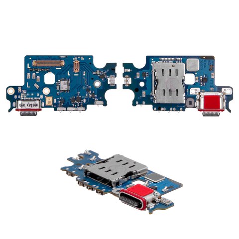 Cable flex puede usarse con Samsung S906 Galaxy S22 Plus 5G, del conector de carga, con micrófono, con conector de SIM, Original PRC , placa del cargador