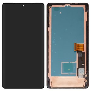 Pantalla LCD puede usarse con Google Pixel 7 Pro, negro, con marco, High Copy, OLED 