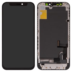 Pantalla LCD puede usarse con iPhone 12 mini, negro, con marco, AAA, TFT , ZY, LTPS FHD