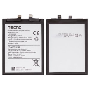 Batería BL 49VX puede usarse con Infinix Note 40 Pro X6850 , Li Polymer, 3,91 V, 5000 mAh, Original PRC 