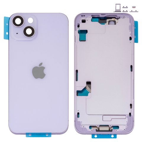 Carcasa puede usarse con iPhone 14, morado, con botones laterales,  con sujetador de tarjeta SIM, Original PRC , EU version